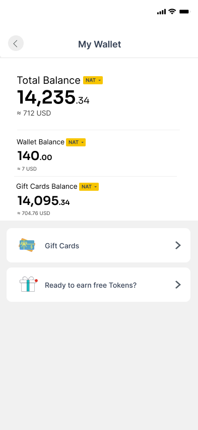 Wallet Screen